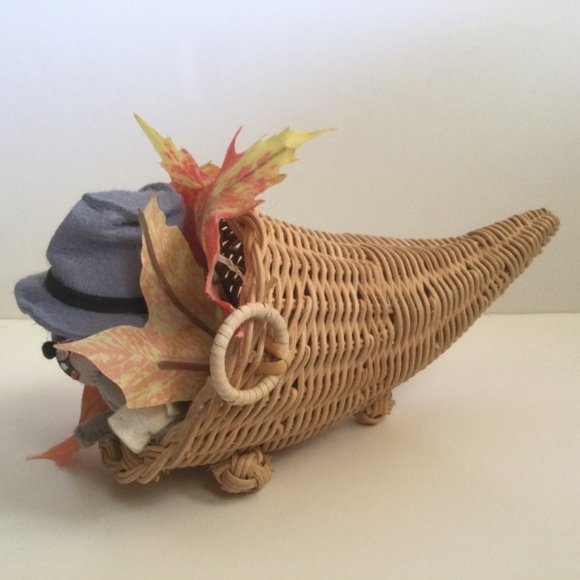 Vintage Annalee Cornucopia Pilgrim Thanksgiving So Cute - Picture 2 of 5